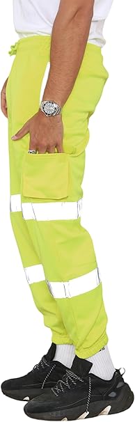 High visibility safety work pants for outdoor construction work