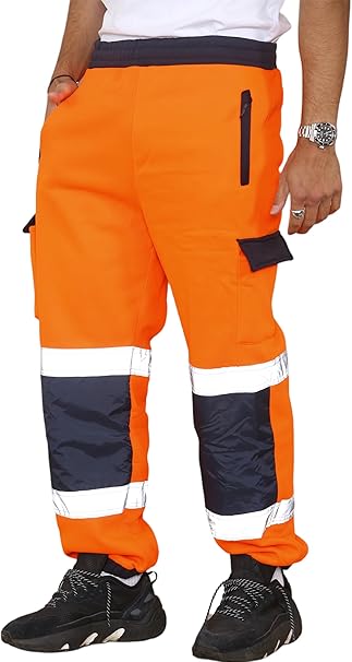 Hi vis fleece work trousers for winter outdoor workwear